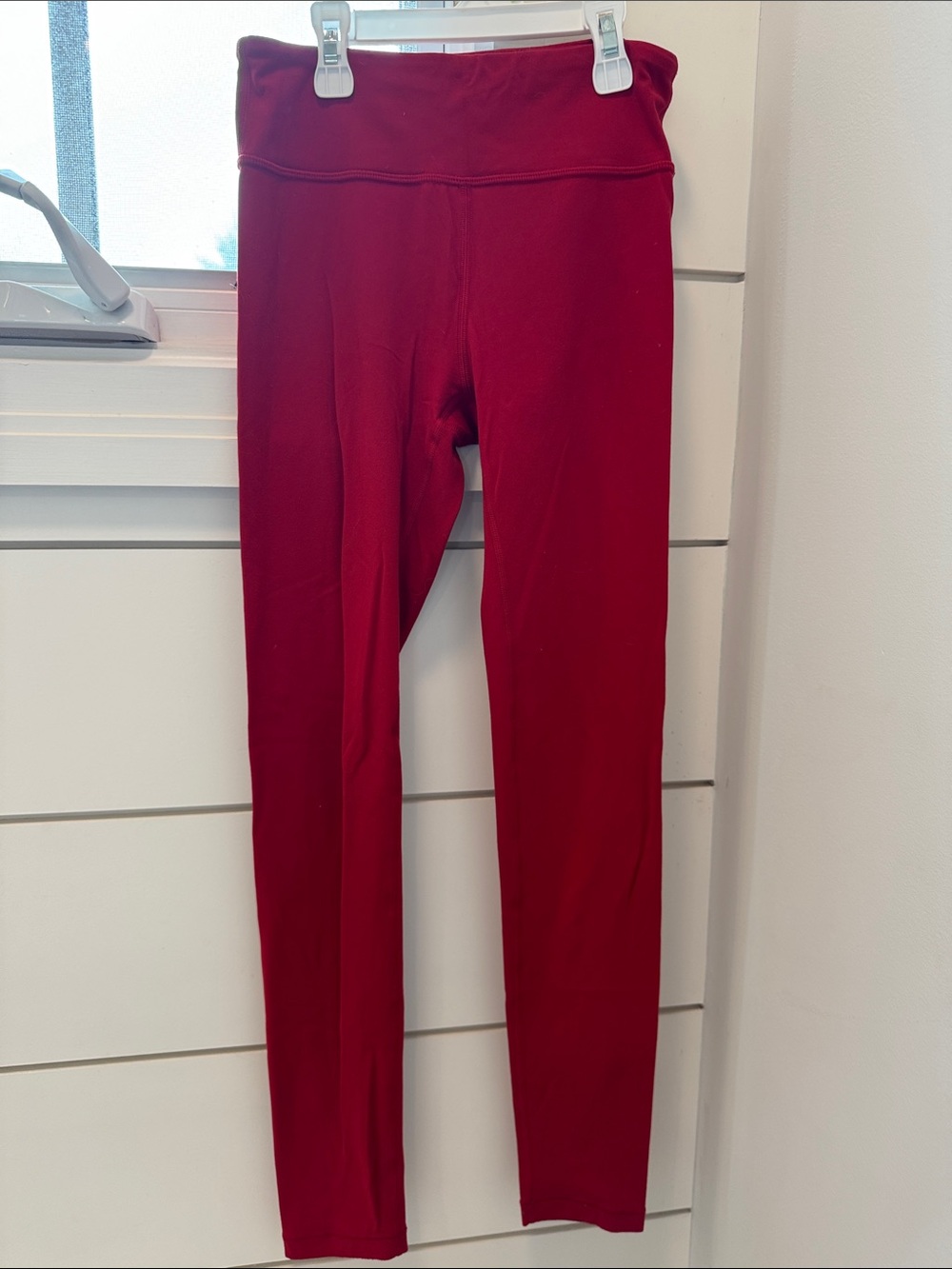 Athleta Kids Burgundy Red Stretch Leggings